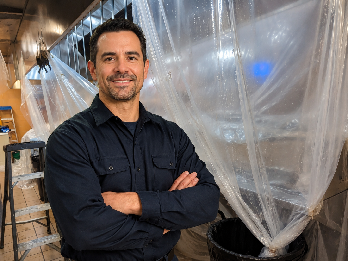 Lavaj commercial kitchen maintenance technician in an industrial kitchen