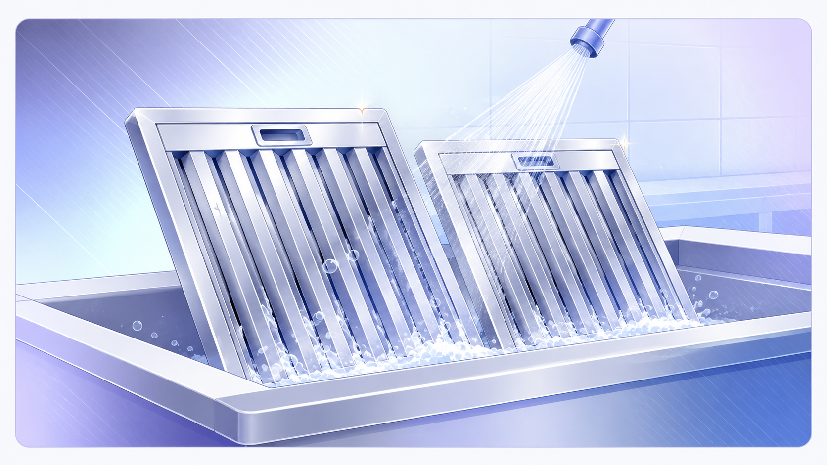 Commercial grease filter cleaning service by Lavaj
